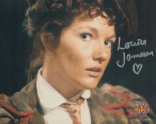 Louise Jameson signed 10x8 inch DR WHO colour photo pictured in her role as Leela. Good condition.