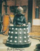 David Gooderson signed 10x8 inch DR WHO colour photo pictured in his role as Davros. Good condition.