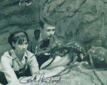 William Russell and Carole Ann Ford signed 10x8 inch DR WHO black and white photo. Good condition.