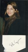 Sophia Coppolla signed irregular card and 10x8 inch colour photo. Good condition. All autographs are
