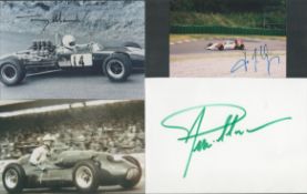 Motor Racing collection 10 assorted signed promo photo, vintage photos and album page includes