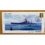 WW2 HMS Hood survivor Ted Briggs signed 2003. 85th Ann cover. He was one of only 3 survivors of