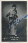Boxing Pierre Montane signed 6x4 inch vintage promo photo dated 1948. Good condition. All autographs