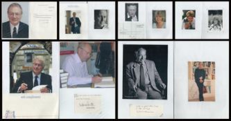 Entertainment and Literature collection housed in black binder. Signatures include Wilbur Smith, Ken