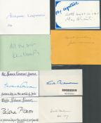 Historical collection 12 assorted signed cards and album pages some great names includes Sir John