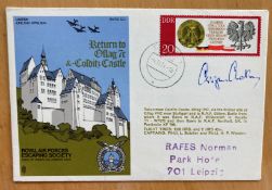 Escape from Colditz Castle RAF cover signed by Chris Chataway MP also part of 4 min mile Team.