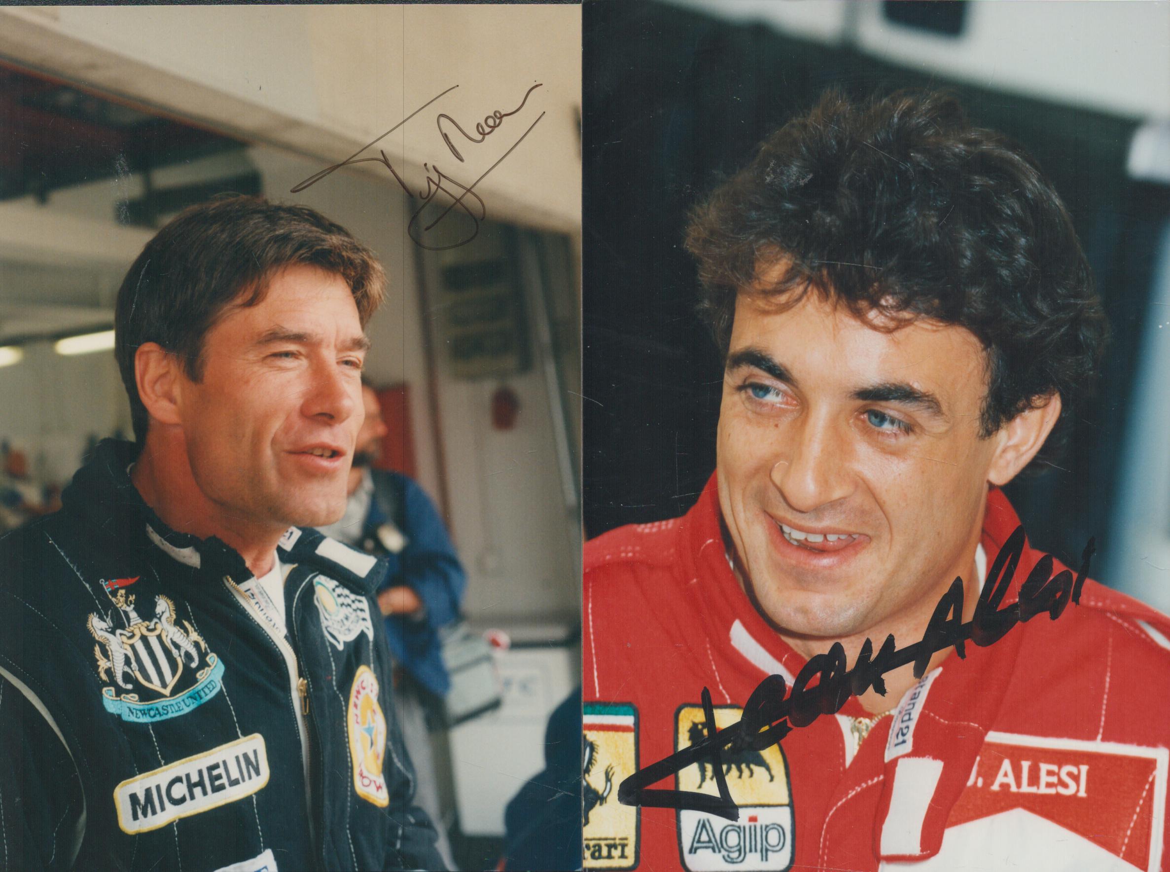 Motor Racing collection 10 assorted signed colour and black and white photos includes Jean Alesi, - Image 3 of 3