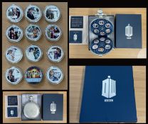 BBC DR Who 1/2 oz silver collectible coin set limited edition. Good condition. All autographs are