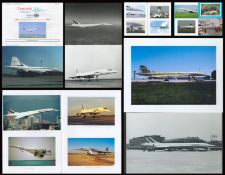 Concorde collection 50 original assorted Air France colour photos includes early flights and testing