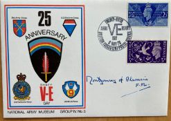 WW2 Field Marshall Montgomery of Alamein signed 1970 National Army Museum 25th Ann VE Day cover.