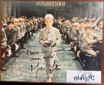 Oliver Mark Lester signed 10 x 8 inch colour photo with scarce inscription Please Sir I want some