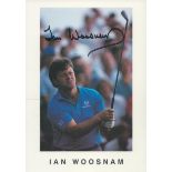 Golf Ian Woosnam signed 8x6 inch colour promo photo. Good condition. All autographs are genuine hand