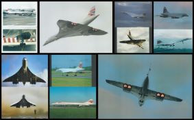 Concorde collection over 50 original assorted British Airways colour photos pictured in flight,