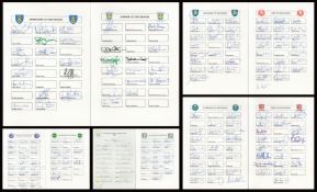 Cricket Collection 10 multi signed English county A4 team sheets 2002 season includes some great
