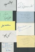 TV/Film collection 9 assorted signed cards and album pages includes some great names such as Lee