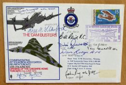 WW2 Dam buster and 617 Sqn multiple signed Lancaster cover 1972. Signed by Len Sumpter, Duke