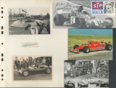 Motor Racing collection 10 assorted signed colour and black and white photos includes Jean Alesi,