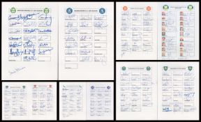 Cricket Collection 11 multi signed English County A4 team Sheets 2001 season includes