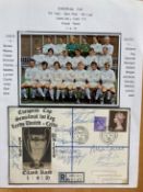 1970 Leeds Utd Team football signed European Cup v Celtic cover. Signed by all 11 Leeds team