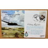 William Reid VC signed 1982 Wellington bomber cover, flown by Lancaster PA474. Good condition. All