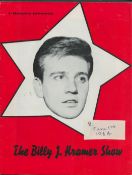 Billy J Kramer show vintage theatre programme dated 1st June 1964. Good condition. All autographs