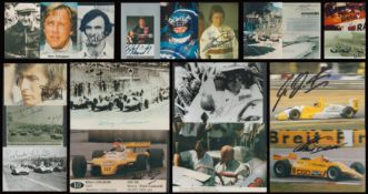 Motor Racing collection 20 assorted signed photos from some great names of the Sport includes Jackie