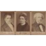 Sophus Williams vintage portrait cards includes 3 in total featuring Thomas Moore, Ludwig Uhland and