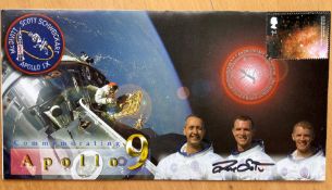 Apollo 9 and 17 Moonwalker Dave Scott NASA Astronaut signed 2002 cover. Good condition. All