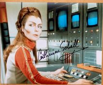 Space 1999 Catherine Schell signed 10 x 8 colour photo. Good condition. All autographs are genuine