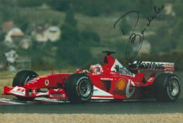 Motor Racing Rubens Barrichello signed Formula One 12x8 inch colour photo picture driving for