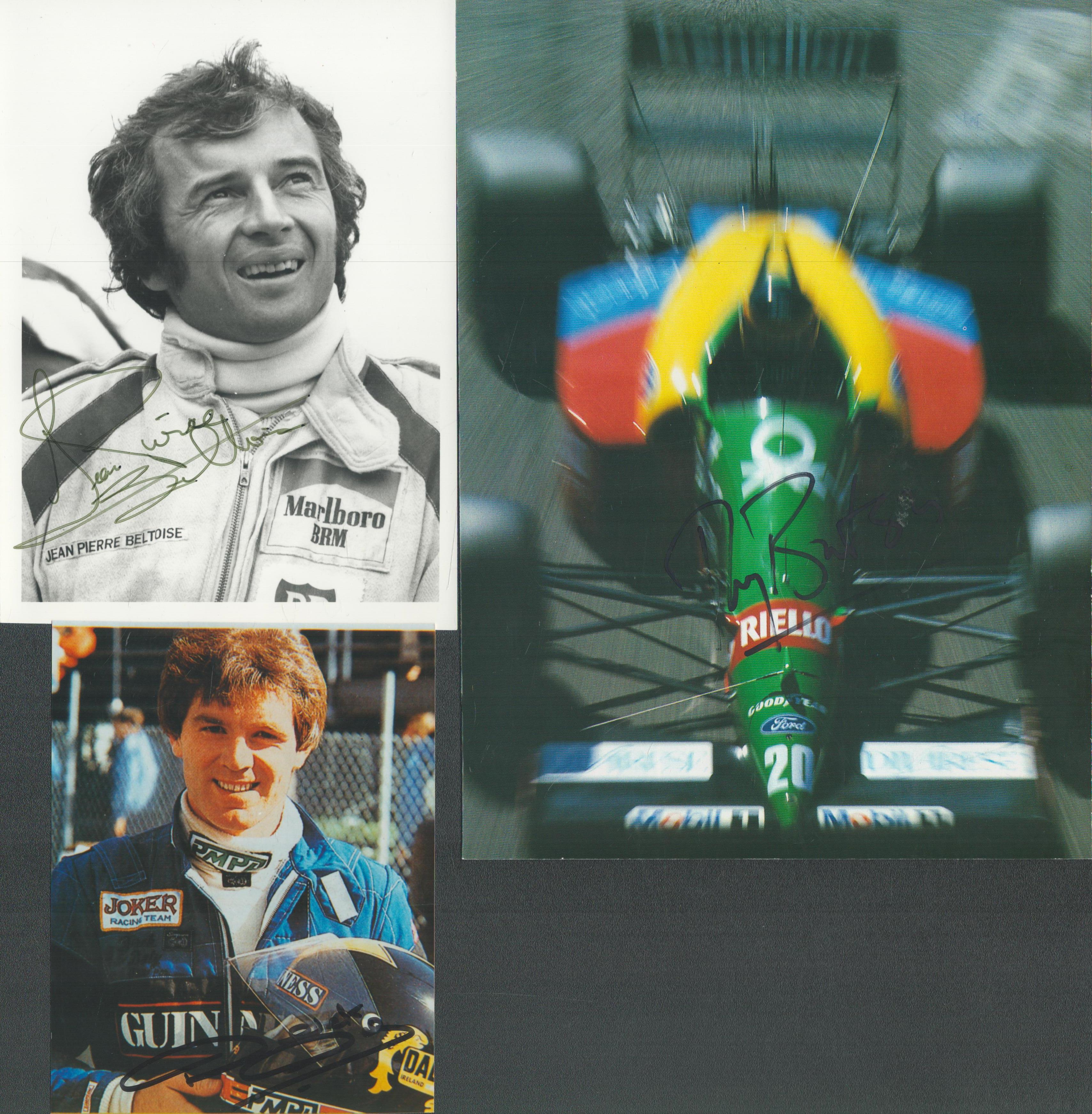 Motor Racing collection 10 assorted signed promo photo, vintage photos and album page includes - Image 3 of 3