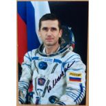 Cosmonaut Y Malenchenko signed 6 x 4 colour White Space suit astronaut portrait photo. Good