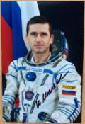 Cosmonaut Y Malenchenko signed 6 x 4 colour White Space suit astronaut portrait photo. Good