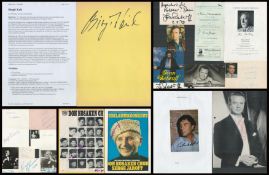 Classical Music and Opera collection 20 assorted signed photos, album pages and signature pieces