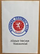 Rangers v Newcastle football both teams signed inside Ally McCoist testimonial booklet. 18