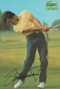 Golf Seve Ballesteros signed 6x4 inch Lacoste colour promo photo. Good condition. All autographs are