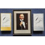 Frank Sinatra collection includes signed 12x9 inch overall framed colour photo and two vintage VHS