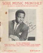 Alvin Robinson signed Soul Music Monthly Magazine. Good condition. All autographs are genuine hand