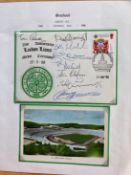 Lisbon Lions 1967, 8 team players signed 1988 football cover signed by Chalmers, Gemmell, Craig,