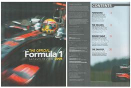 The official formula one season review 2008. First edition hardback book. Good condition. We combine