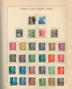 Spain used Stamps in a Printed Schaubek Hingeless Stamp Album (Nr 830) containing approx 600