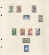 Finland used Stamps on 9 Leaves containing approx 140 Stamps from 1938 to 1948. Good condition. We