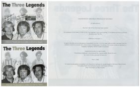 Multi Signed by Malcolm Macdonald, Eric Gates & Bernie Salven. The Three Legends Hardback Book. Good