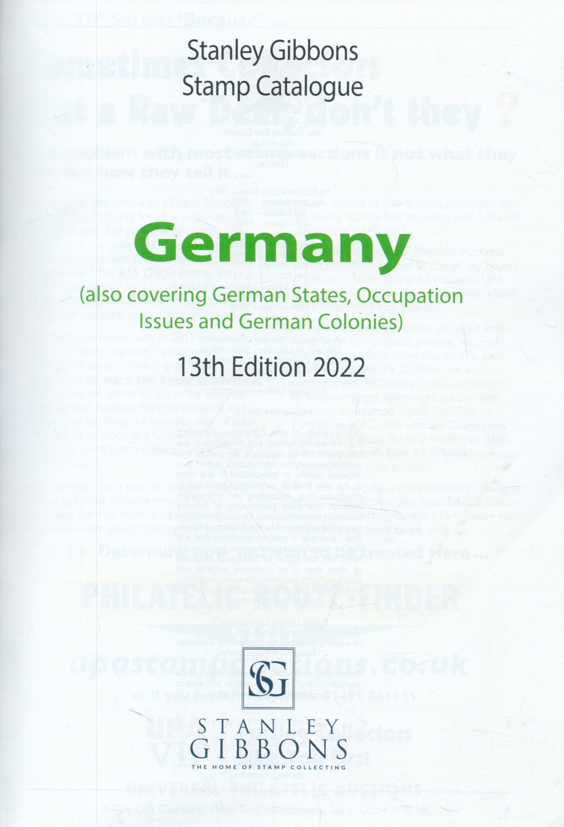 Stanley Gibbons Stamp Catalogue - Germany (covering German States, Occupation Issues and German - Image 2 of 3