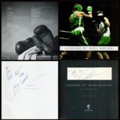 Boxing. Johnny Caldwell and Barry Flynn Signed Legends of Irish Boxing Hardback Book. Spine in