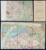 WW2. Code AF Foldex Europe, Air, 1/500, 000 Map. Published by Directorate of Military Survey. War