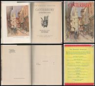 Book. Titled Canterbury by Norah Baldwin Martin. With Eight Plates in Colour from paintings by