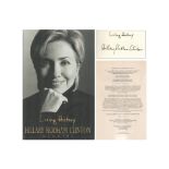 Hilary Clinton signed bookplate inside her book Living History. Good condition. We combine postage