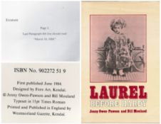 Allen Gordan signed first edition hardback book titled Laurel Before Hardy with erratum. Published