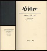 Hitler Hardback Book by Werner Maser. Published in 1973 by Allen Lane Ltd. Black Cloth Wrapped. Fair
